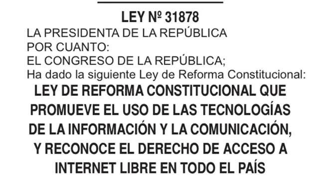 Reforma constitucional 31878: reconoce el derecho de acceso a Internet libre
